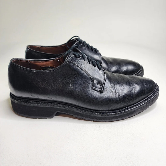 Allen Edmonds Badlands Black Leather Plain Toe Oxfords Size 11.5 3E Goodyear - Picture 1 of 10